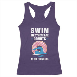 Swimming Lover Racerback Tank Top Swim Like There Are Donuts At The Finish Line TS11 Purple Print Your Wear