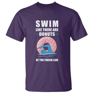 Swimming Lover T Shirt Swim Like There Are Donuts At The Finish Line TS11 Purple Print Your Wear