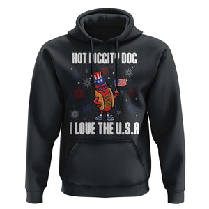 Funny Fourth Of July Hoodie Hot Diggity Dog I Love USA TS11 Black Print Your Wear
