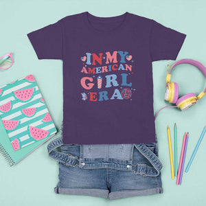 Fourth Of July T Shirt For Kid In My American Girl Era Red White Blue Independence Day Peace TS11 Purple Print Your Wear