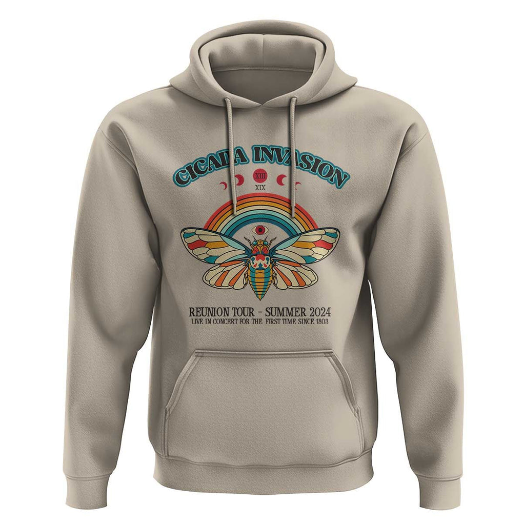 Cicada Invasion Reunion Tour Summer 2024 Hoodie Vintage Broods XIX & XIII Boho Style TS11 Sand Print Your Wear