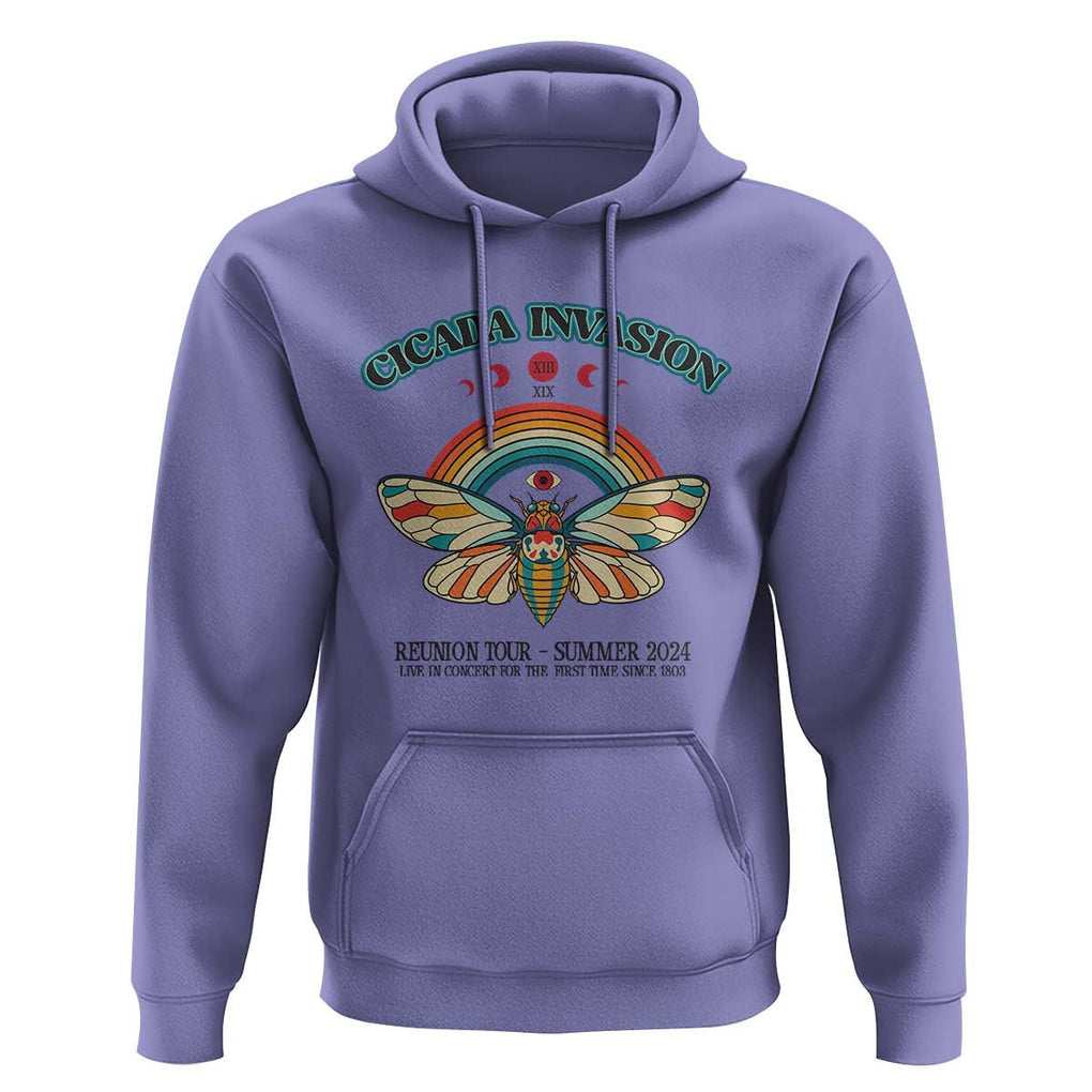 Cicada Invasion Reunion Tour Summer 2024 Hoodie Vintage Broods XIX & XIII Boho Style TS11 Violet Print Your Wear