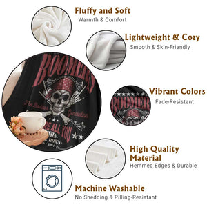 Boomers The Badass Generation Before All You Sissies Were Born Throw Blanket Baby Boomers Generation Skull TS11 Print Your Wear