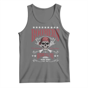 Boomers The Badass Generation Before All You Sissies Were Born Tank Top Baby Boomers Generation Skull TS11 Black Heather Print Your Wear