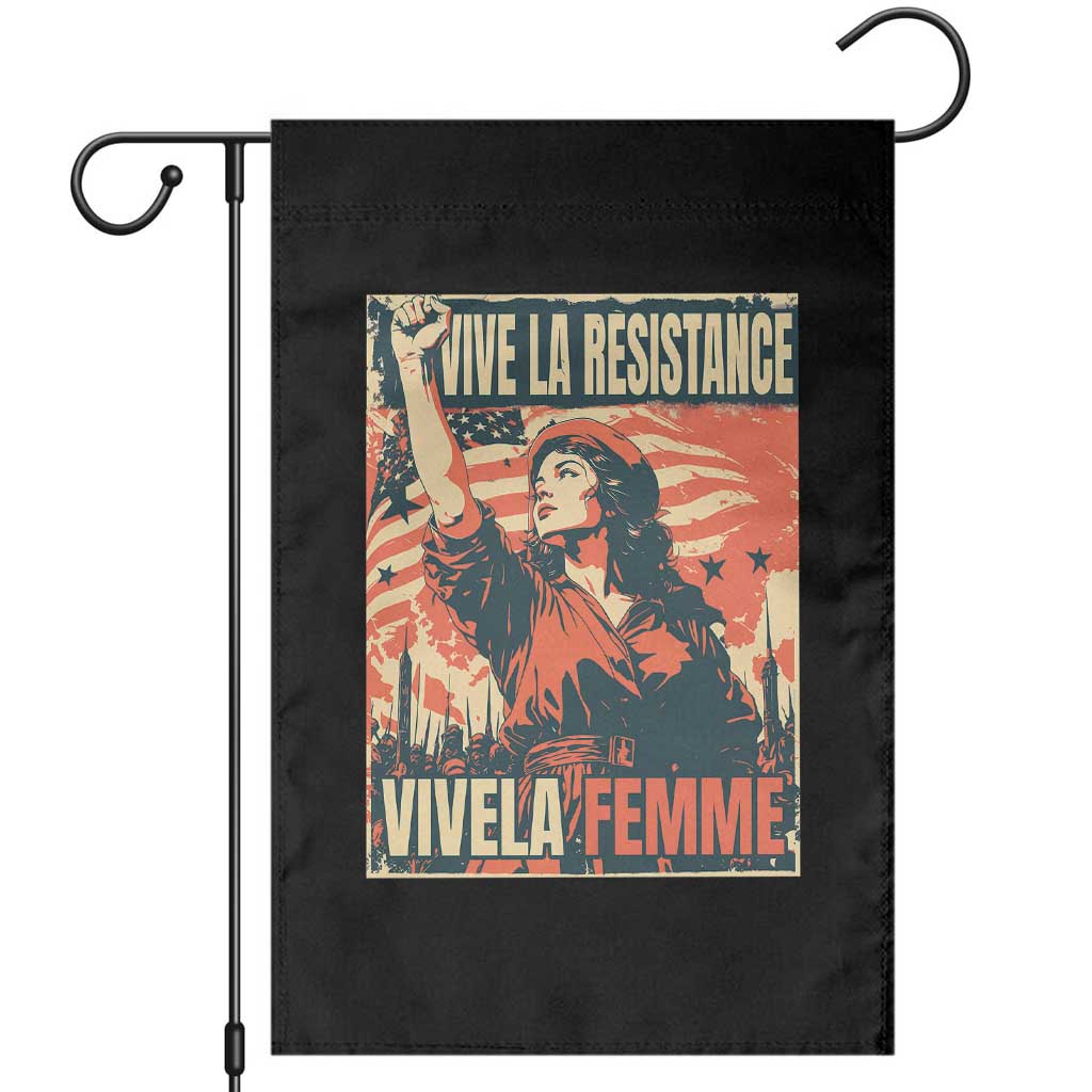 Vive La Resistance Vivela Femme Garden Flag Feminist Women's Right Political Sattire TS11 Black Print Your Wear