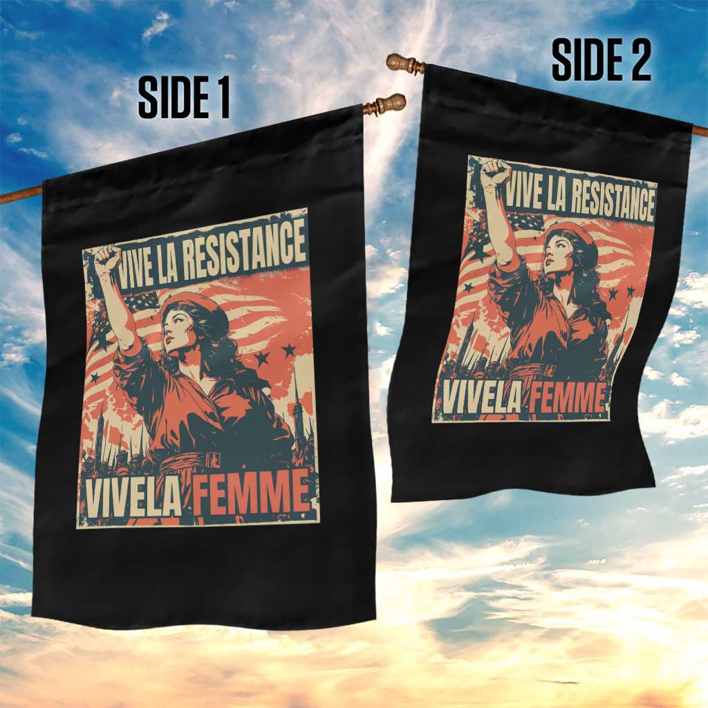 Vive La Resistance Vivela Femme Garden Flag Feminist Women's Right Political Sattire TS11 Print Your Wear