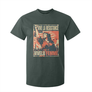 Vive La Resistance Vivela Femme T Shirt For Kid Feminist Women's Right Political Sattire TS11 Dark Forest Green Print Your Wear