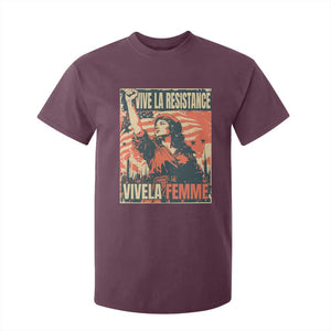 Vive La Resistance Vivela Femme T Shirt For Kid Feminist Women's Right Political Sattire TS11 Maroon Print Your Wear