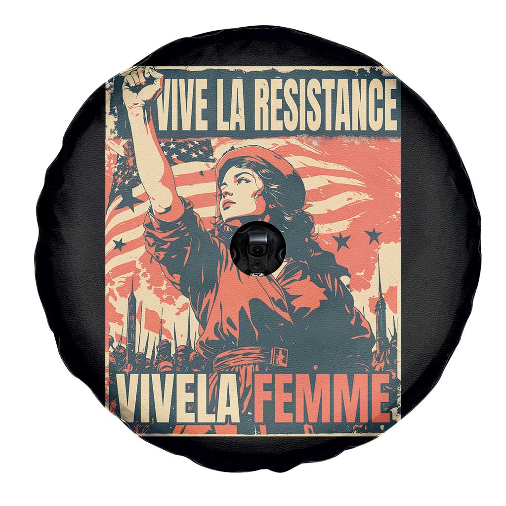 Vive La Resistance Vivela Femme Spare Tire Cover Feminist Women's Right Political Sattire TS11 Print Your Wear