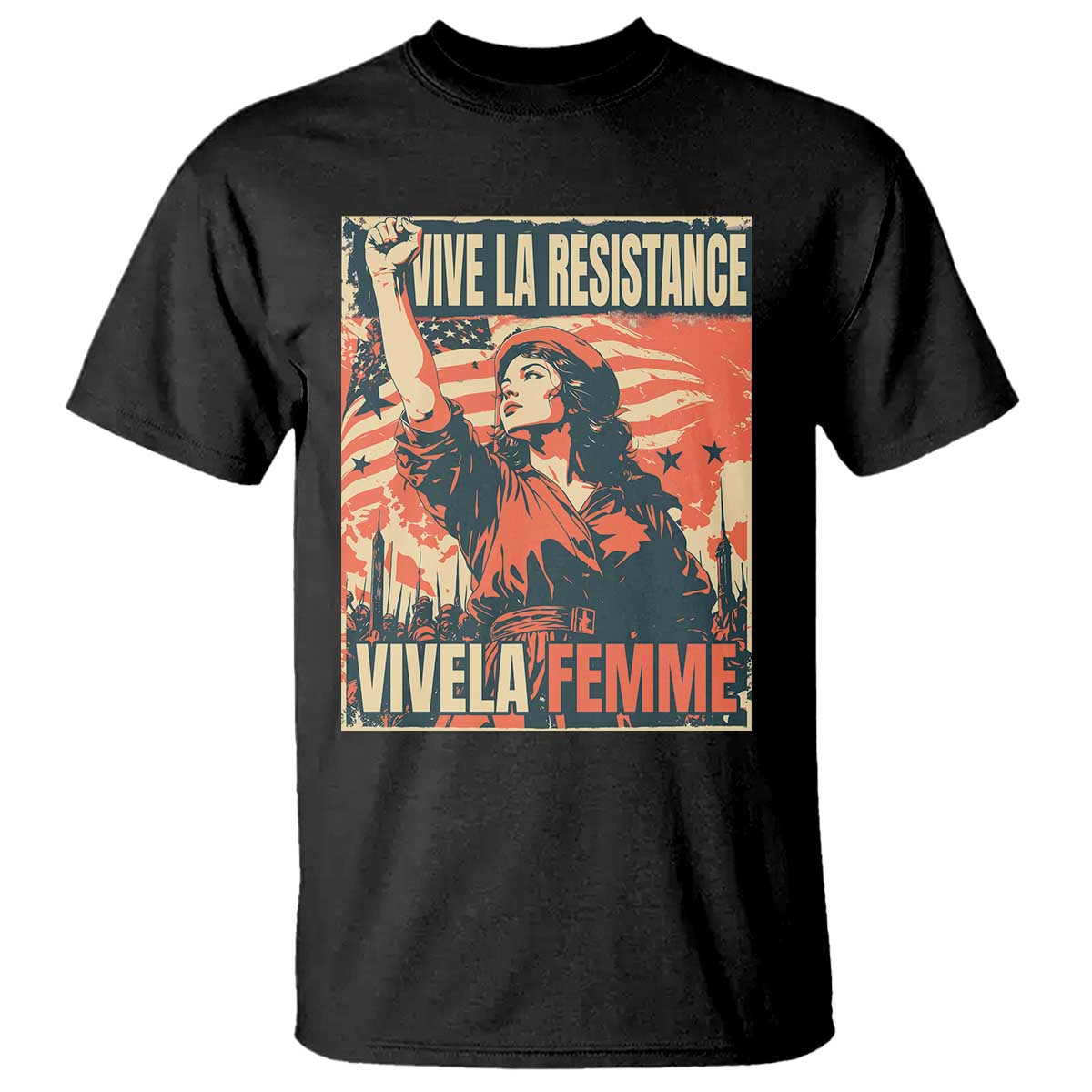 Vive La Resistance Vivela Femme T Shirt Feminist Women's Right Political Sattire TS11 Black Print Your Wear