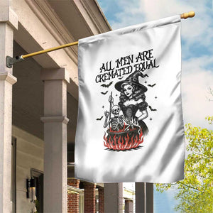 Funny Witch All Men Are Cremated Equal Garden Flag Feminist Halloween TS11 Print Your Wear