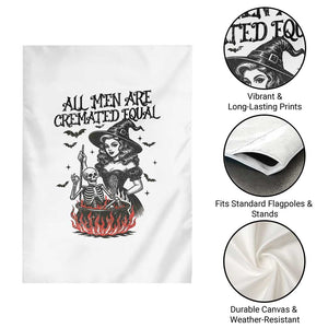 Funny Witch All Men Are Cremated Equal Garden Flag Feminist Halloween TS11 Print Your Wear