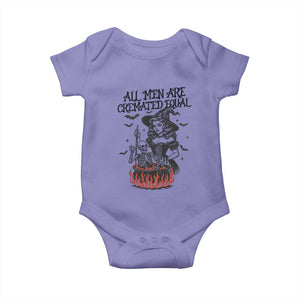 Witch All Men Are Cremated Equal Baby Onesie Feminist Halloween TS11 Violet Print Your Wear