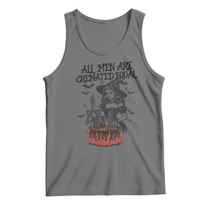 Witch All Men Are Cremated Equal Tank Top Feminist Halloween TS11 Black Heather Print Your Wear