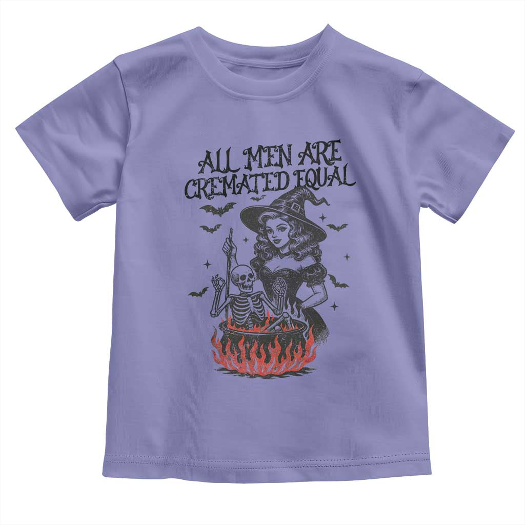Witch All Men Are Cremated Equal Toddler T Shirt Feminist Halloween TS11 Violet Print Your Wear