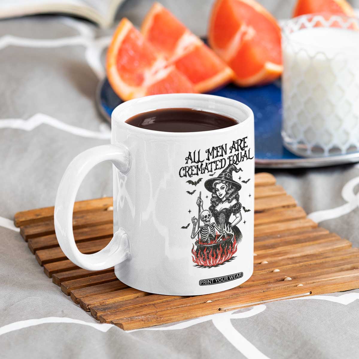 Witch All Men Are Cremated Equal Coffee Mug Feminist Halloween TS11 Print Your Wear