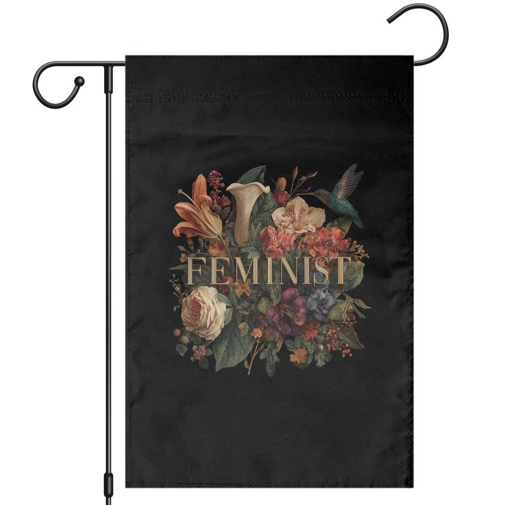 Pro Feminist Women's Rights Vintage Retro Flower Garden Flag TS11 Black Print Your Wear