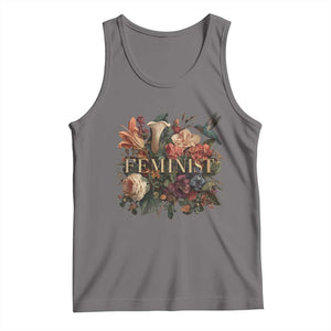Pro Feminist Women's Rights Vintage Retro Flower Tank Top TS11 Deep Heather Print Your Wear