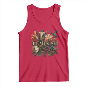 Pro Feminist Women's Rights Vintage Retro Flower Tank Top TS11 Red Print Your Wear