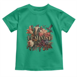 Pro Feminist Women's Rights Vintage Retro Flower Toddler T Shirt TS11 Irish Green Print Your Wear