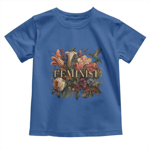 Pro Feminist Women's Rights Vintage Retro Flower Toddler T Shirt TS11 Royal Blue Print Your Wear