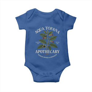 Aqua Tofana Apothecary Baby Onesie Feminist Woman Owned And Operated TS11 Royal Blue Print Your Wear