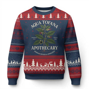 Aqua Tofana Apothecary Ugly Christmas Sweater Feminist Woman Owned And Operated TS11 Navy Red Print Your Wear