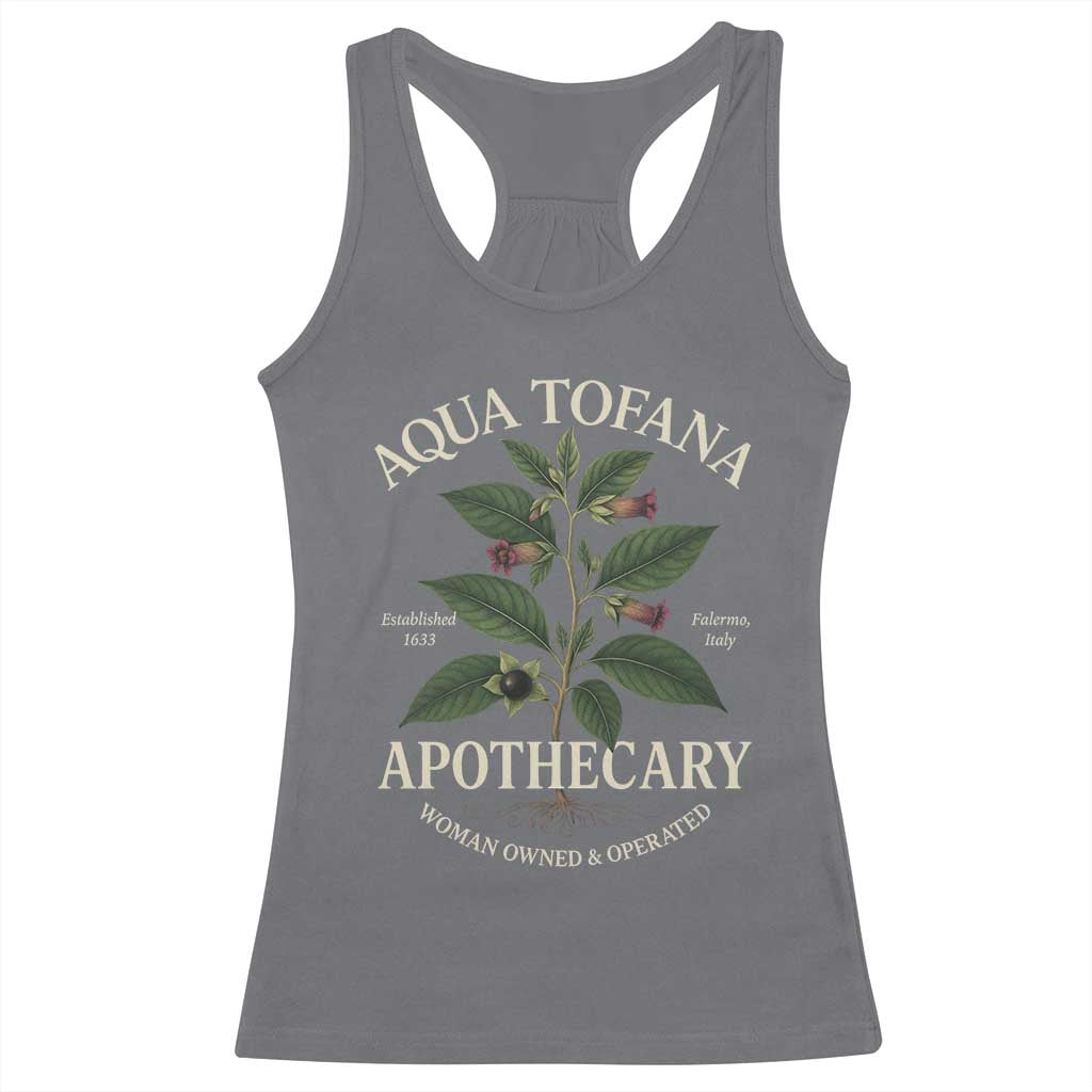 Aqua Tofana Apothecary Racerback Tank Top Feminist Woman Owned And Operated TS11 Charcoal Print Your Wear