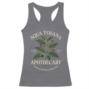 Aqua Tofana Apothecary Racerback Tank Top Feminist Woman Owned And Operated TS11 Charcoal Print Your Wear