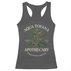 Aqua Tofana Apothecary Racerback Tank Top Feminist Woman Owned And Operated TS11 Dark Heather Print Your Wear