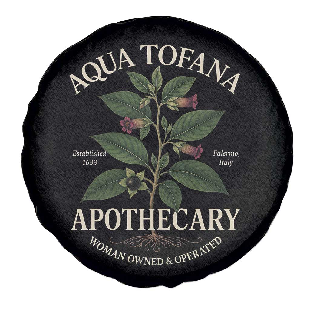 Aqua Tofana Apothecary Spare Tire Cover Feminist Woman Owned And Operated TS11 Print Your Wear