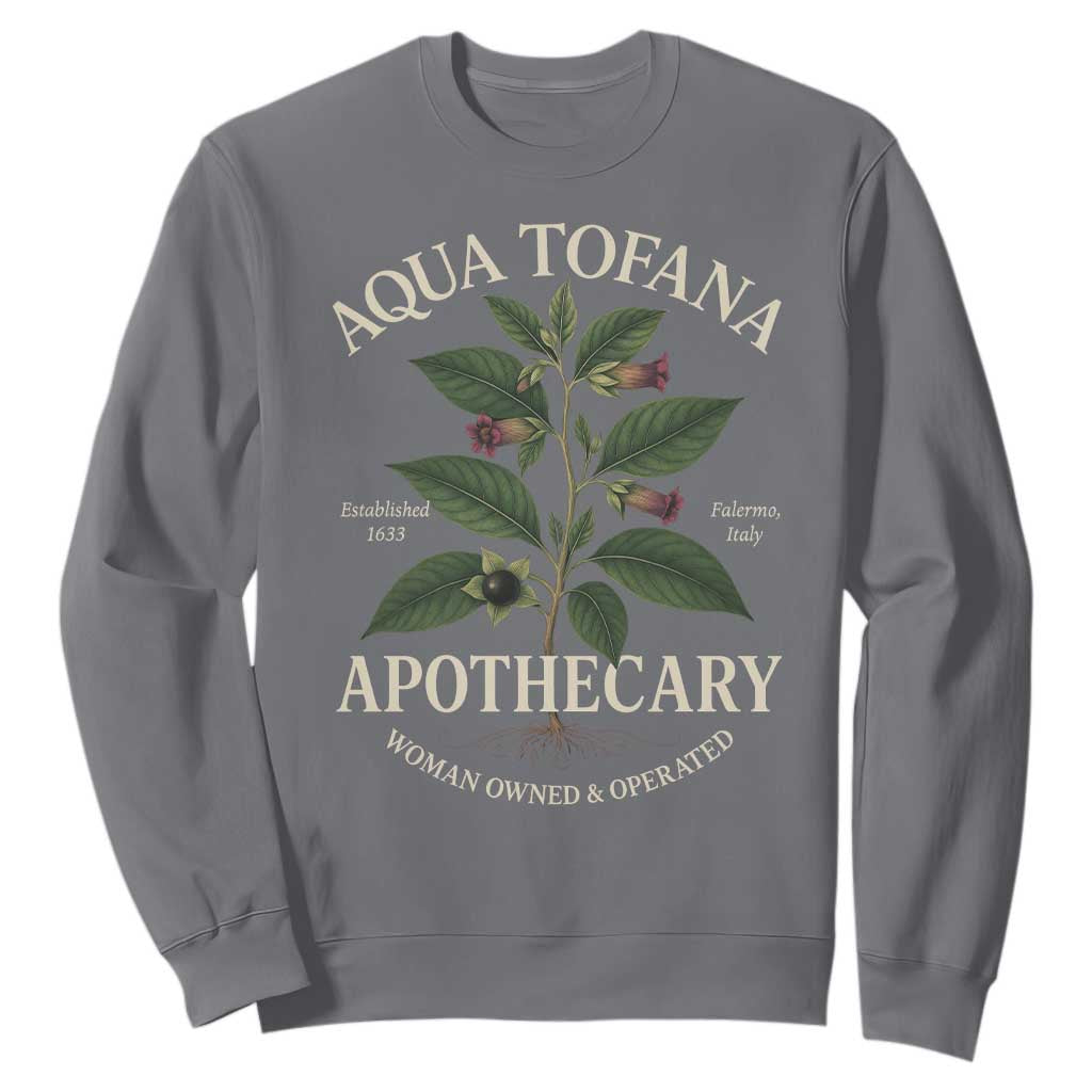 Aqua Tofana Apothecary Sweatshirt Feminist Woman Owned And Operated TS11 Charcoal Print Your Wear