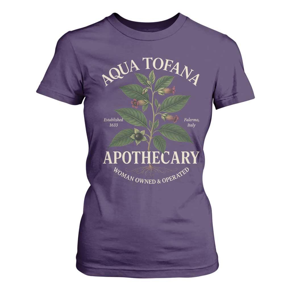 Aqua Tofana Apothecary T Shirt For Women Feminist Woman Owned And Operated TS11 Purple Print Your Wear