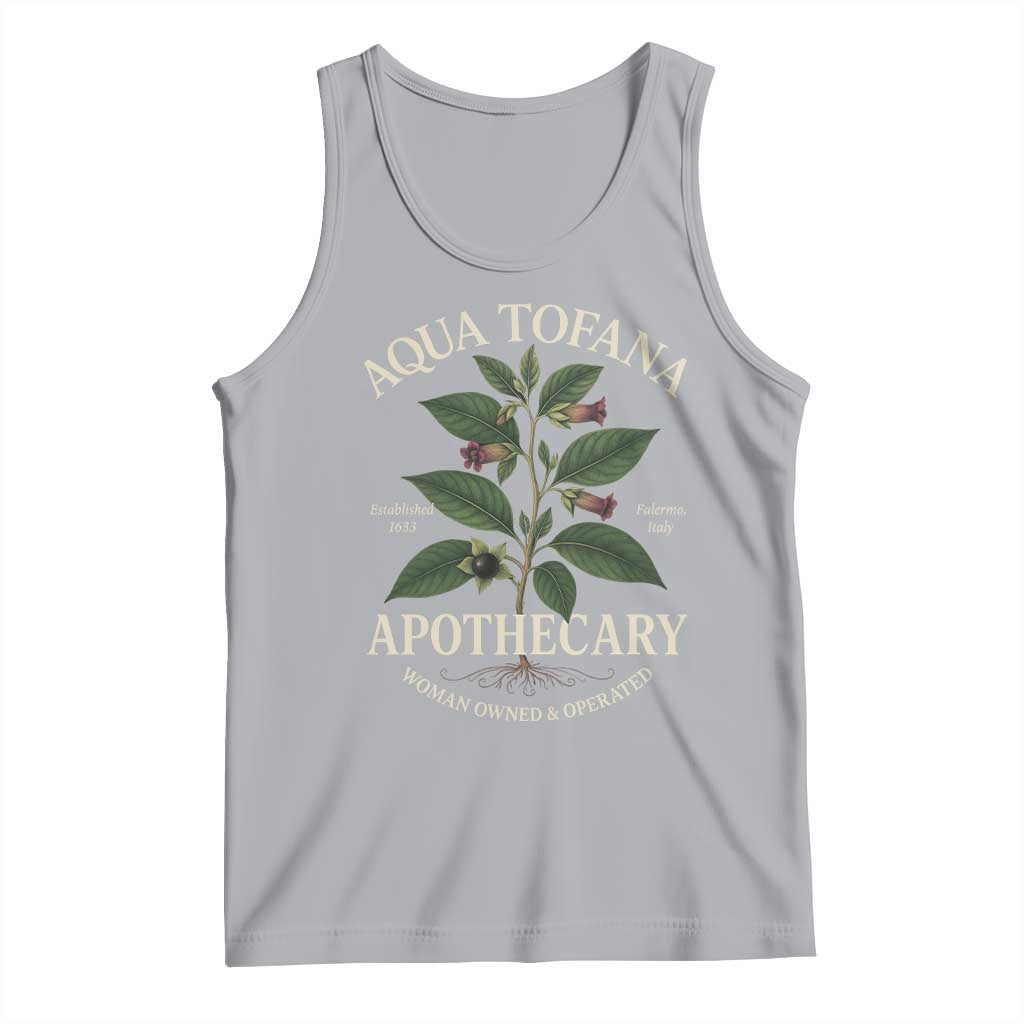 Aqua Tofana Apothecary Tank Top Feminist Woman Owned And Operated TS11 Athletic Heather Print Your Wear