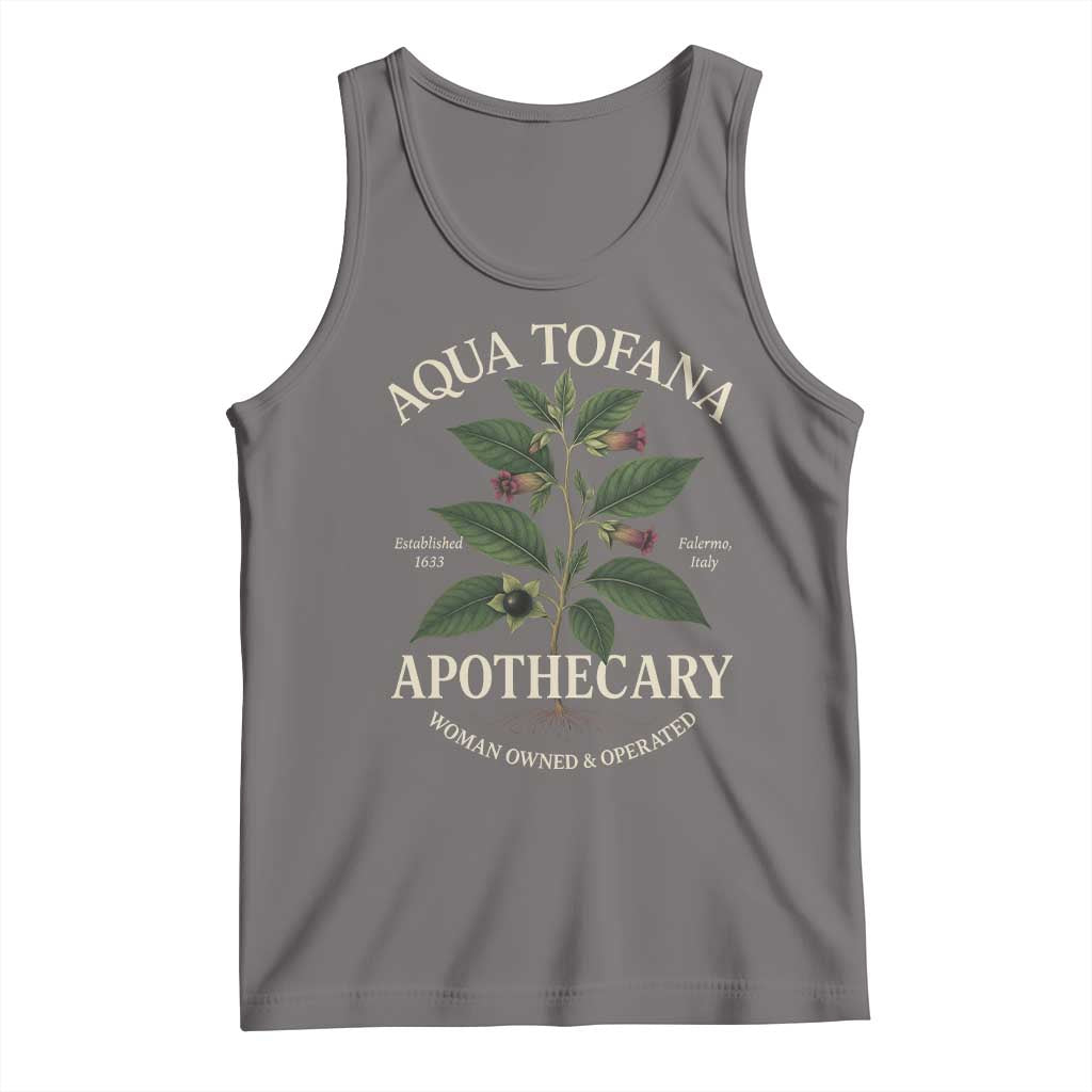 Aqua Tofana Apothecary Tank Top Feminist Woman Owned And Operated TS11 Deep Heather Print Your Wear