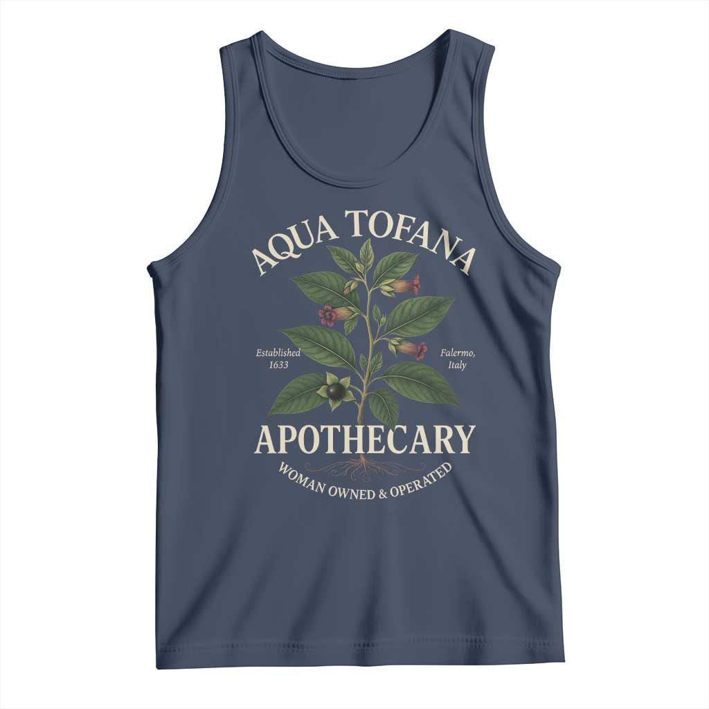 Aqua Tofana Apothecary Tank Top Feminist Woman Owned And Operated TS11 Navy Print Your Wear