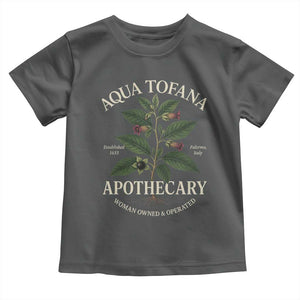 Aqua Tofana Apothecary Toddler T Shirt Feminist Woman Owned And Operated TS11 Dark Heather Print Your Wear