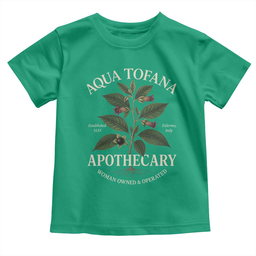 Aqua Tofana Apothecary Toddler T Shirt Feminist Woman Owned And Operated TS11 Irish Green Print Your Wear