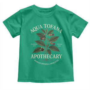 Aqua Tofana Apothecary Toddler T Shirt Feminist Woman Owned And Operated TS11 Irish Green Print Your Wear