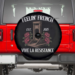 Funny Feelin French Vive La Resistance 2025 Spare Tire Cover Vintage Rose Guillotine TS11 Black Print Your Wear