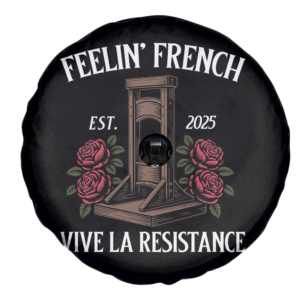 Funny Feelin French Vive La Resistance 2025 Spare Tire Cover Vintage Rose Guillotine TS11 Print Your Wear
