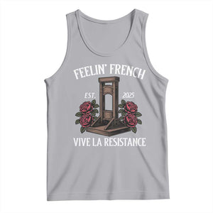 Funny Feelin French Vive La Resistance 2025 Tank Top Vintage Rose Guillotine TS11 Athletic Heather Print Your Wear