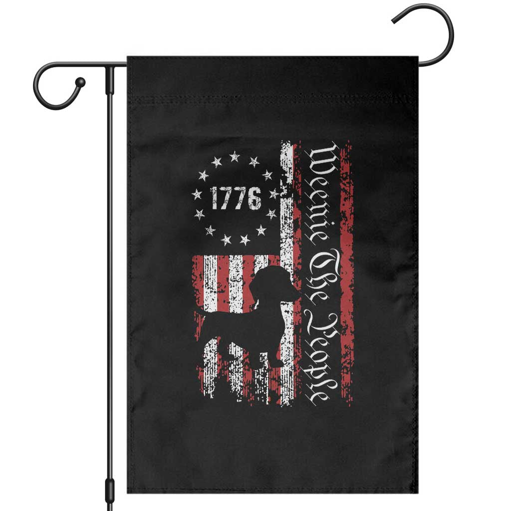 Funny 4th Of July Dachshund Lover Garden Flag Weenie The People American Flag TS11 Black Print Your Wear