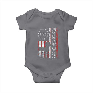 Funny 4th Of July Dachshund Lover Baby Onesie Weenie The People American Flag TS11 Charcoal Print Your Wear