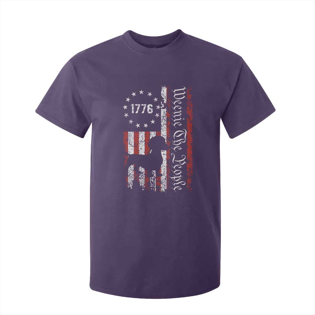 Funny 4th Of July Dachshund Lover T Shirt For Kid Weenie The People American Flag TS11 Purple Print Your Wear