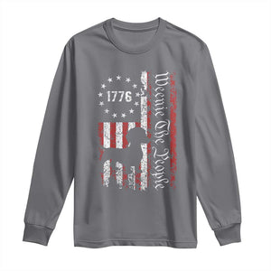 Funny 4th Of July Dachshund Lover Long Sleeve Shirt Weenie The People American Flag TS11 Charcoal Print Your Wear
