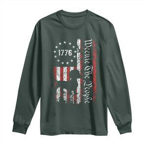 Funny 4th Of July Dachshund Lover Long Sleeve Shirt Weenie The People American Flag TS11 Dark Forest Green Print Your Wear