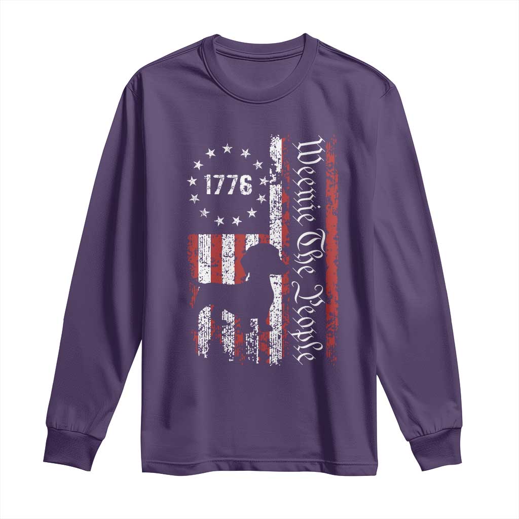 Funny 4th Of July Dachshund Lover Long Sleeve Shirt Weenie The People American Flag TS11 Purple Print Your Wear