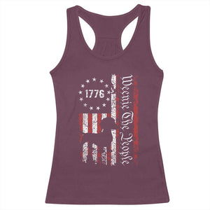 Funny 4th Of July Dachshund Lover Racerback Tank Top Weenie The People American Flag TS11 Maroon Print Your Wear