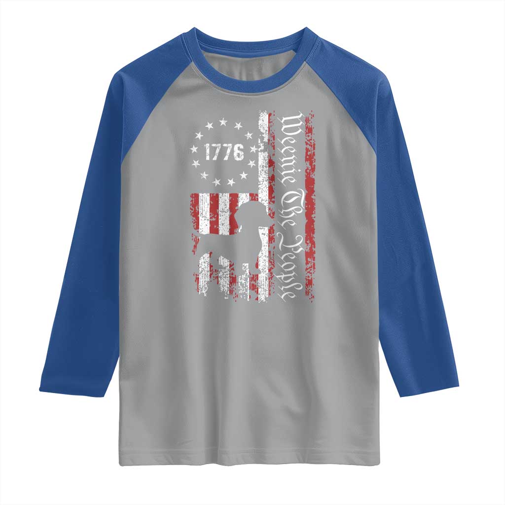 Funny 4th Of July Dachshund Lover Raglan Shirt Weenie The People American Flag TS11 Sport Gray Royal Print Your Wear